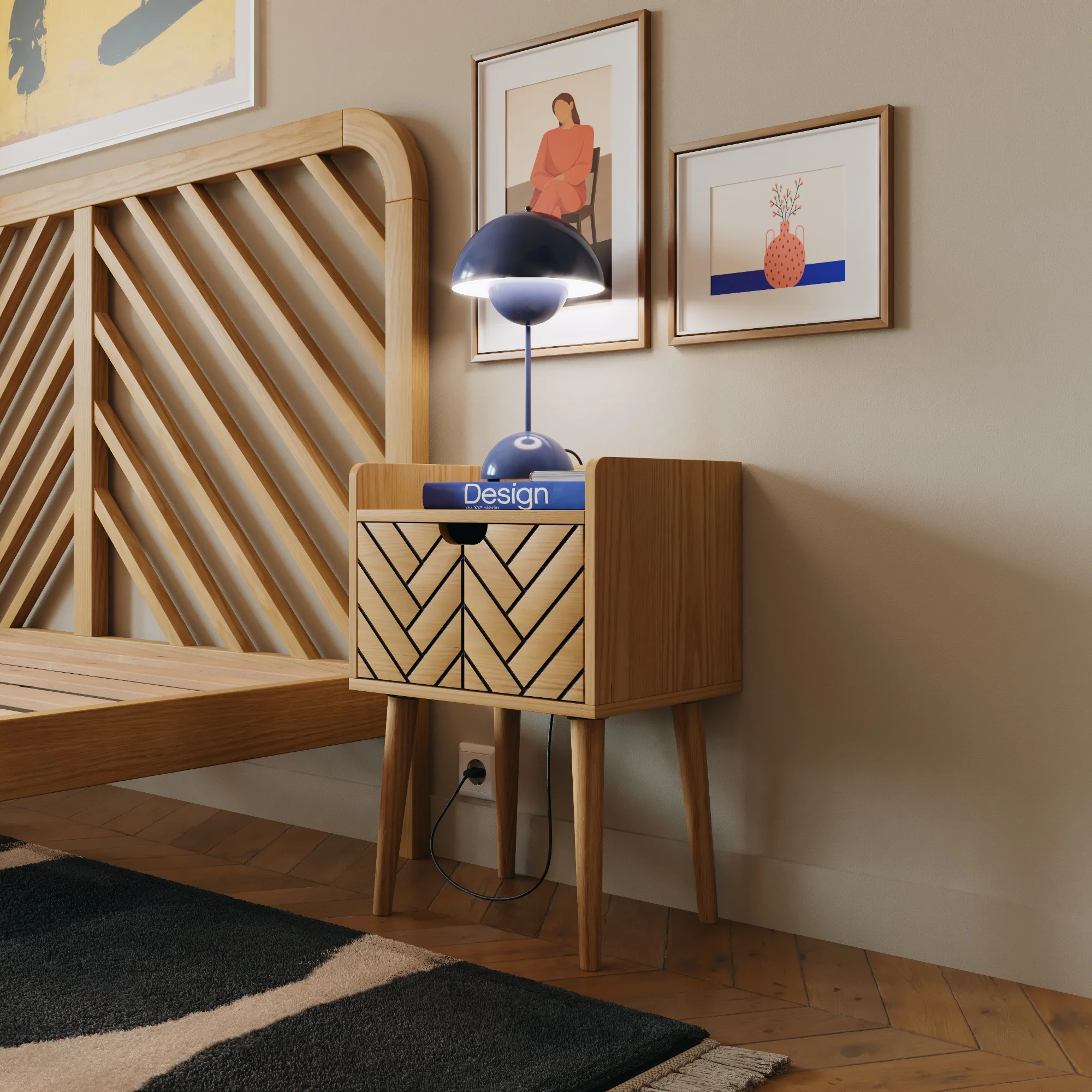 Table de chevet bois Alba - Image 4